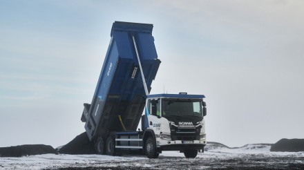 Электрический тяжелый самосвал Scania в шведской шахте